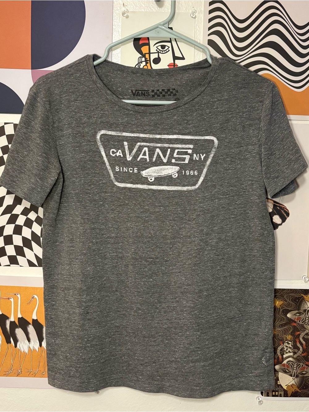 Vans Gray Skate Logo Graphic T-Shirt